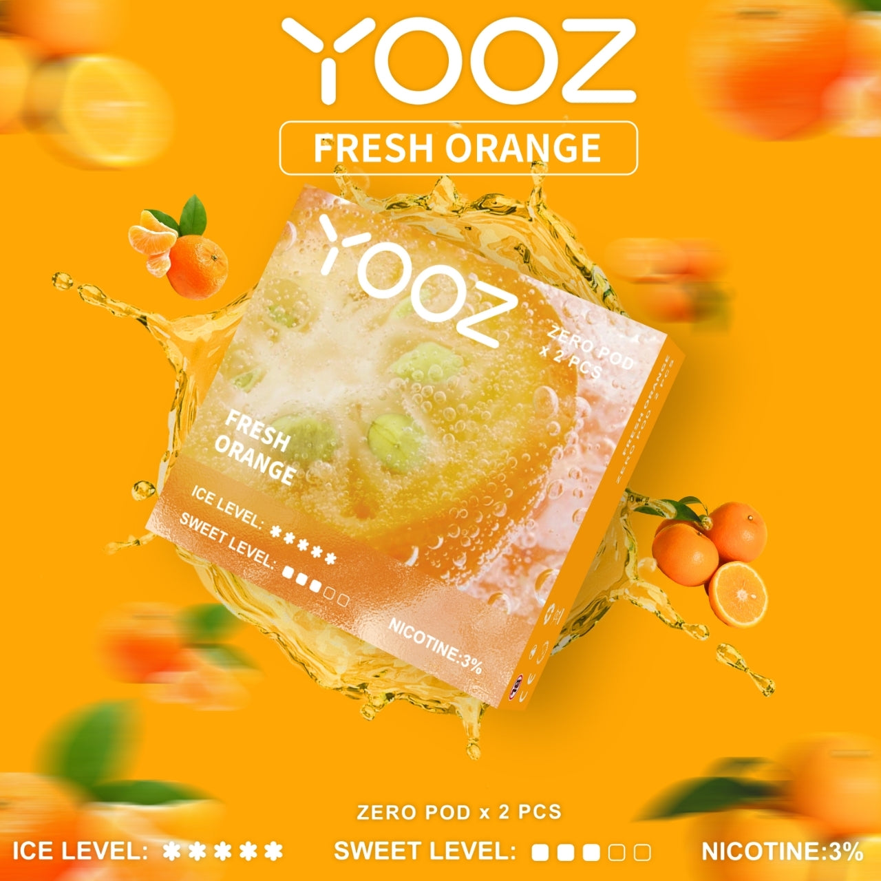 【フレッシュオレンジ】YOOZニコチンポッド 4個入