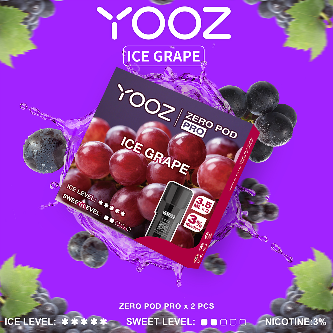 【アイスグレープ】YOOZニコチンポッド PRO 4個入